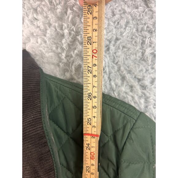 Lands’ End Green Quilted Jacket Women’s M Primaloft Lined Barn Coat - Picture 8 of 10